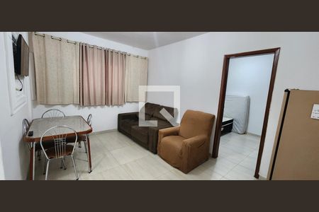 Sala de apartamento para alugar com 1 quarto, 50m² em Itararé, Santos
