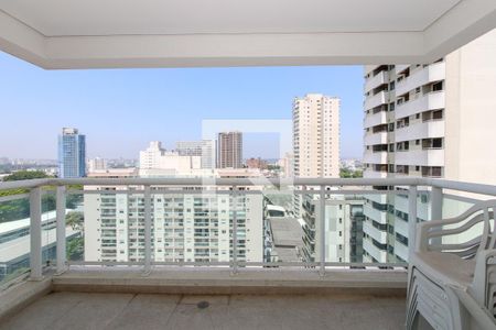 Varanda da Sala de apartamento à venda com 1 quarto, 46m² em Jardim Santo Amaro, São Paulo