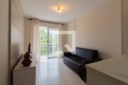 Sala de apartamento para alugar com 1 quarto, 37m² em Panamby, São Paulo
