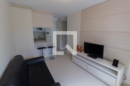 Sala de apartamento para alugar com 1 quarto, 37m² em Panamby, São Paulo