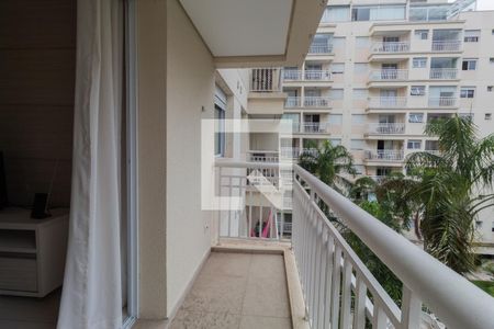Varanda da Sala de apartamento para alugar com 1 quarto, 37m² em Panamby, São Paulo