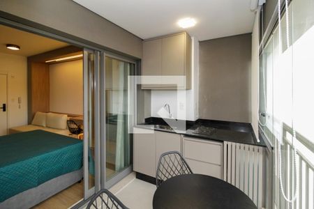 Studio para alugar com 27m², 1 quarto e sem vagaVaranda gourmet
