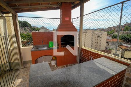 Área comum - Churrasqueira de kitnet/studio para alugar com 1 quarto, 16m² em Santa Teresa, Rio de Janeiro