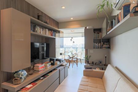 Sala de apartamento à venda com 1 quarto, 44m² em Brooklin Paulista, São Paulo