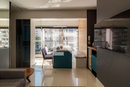 Sala de apartamento para alugar com 1 quarto, 40m² em Paraíso, São Paulo