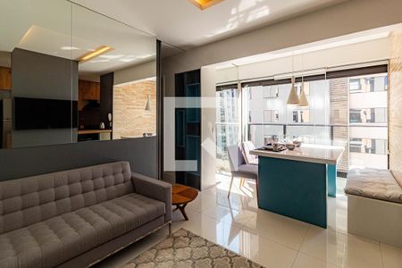 Sala de apartamento para alugar com 1 quarto, 40m² em Paraíso, São Paulo