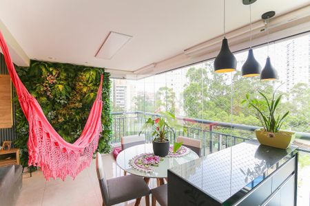 Varanda da Sala de apartamento à venda com 2 quartos, 91m² em Vila Andrade, São Paulo