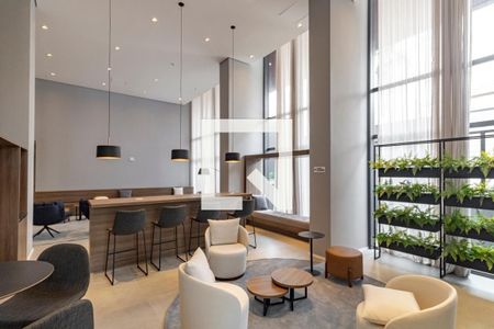 Studio para alugar com 27m², 1 quarto e sem vaga Studio para alugar com 27m², 1 quarto e sem vagaÁrea comum - Salão de festas