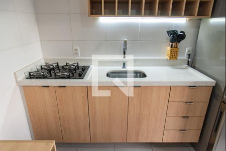 Sala/cozinha de apartamento à venda com 1 quarto, 32m² em Cambuci, São Paulo