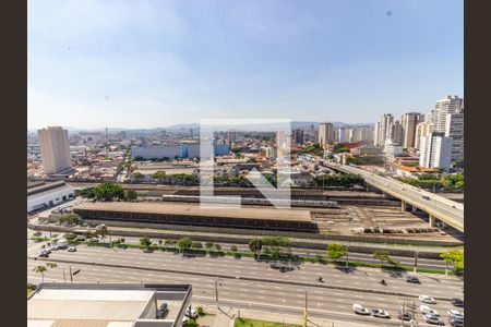 Sala/Cozinha - Vista de apartamento para alugar com 1 quarto, 25m² em Belenzinho, São Paulo