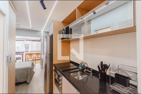 Cozinha de kitnet/studio para alugar com 1 quarto, 28m² em Vila Mariana, São Paulo