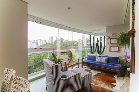 Varanda da Sala de apartamento à venda com 3 quartos, 178m² em Vila Andrade, São Paulo