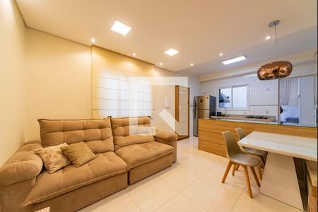 Sala de apartamento à venda com 2 quartos, 56m² em Vila Apiai, Santo André