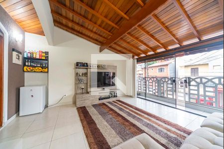 Sala de TV de casa à venda com 3 quartos, 210m² em Jardim Marek, Santo André