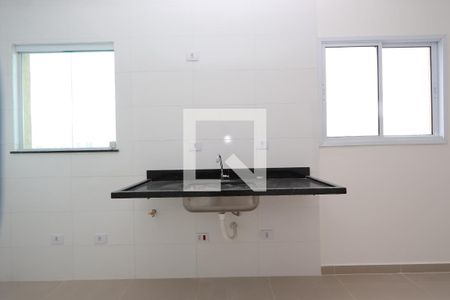 Sala/Cozinha/Lavanderia - detalhe cozinha de apartamento para alugar com 2 quartos, 30m² em Vila Antonieta, São Paulo