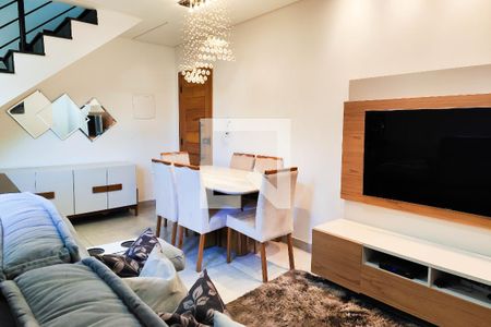 Sala de apartamento à venda com 2 quartos, 100m² em Vila Curuca, Santo André