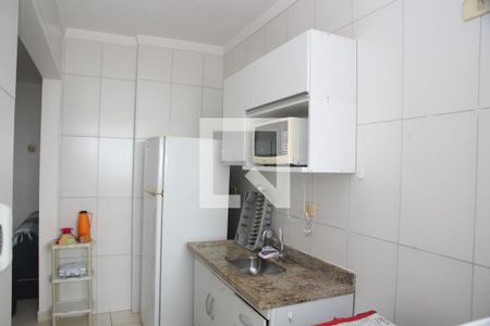 Cozinha de apartamento para alugar com 1 quarto, 48m² em Maracanã, Praia Grande