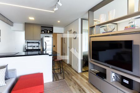 Sala/Cozinha de kitnet/studio para alugar com 1 quarto, 50m² em Vila Nova Conceição, São Paulo