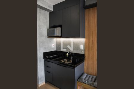 Cozinha de kitnet/studio para alugar com 1 quarto, 32m² em Pompeia, São Paulo