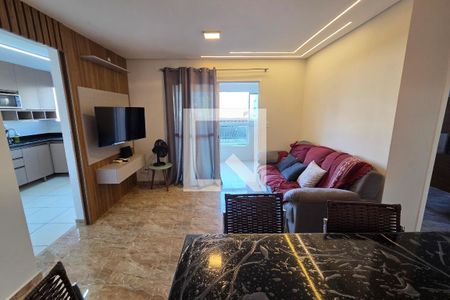 Sala de apartamento para alugar com 1 quarto, 70m² em Canto do Forte, Praia Grande