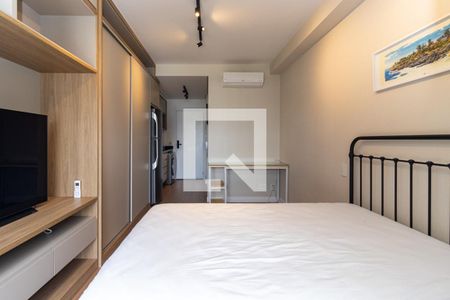 Sala e Quarto de kitnet/studio para alugar com 1 quarto, 29m² em Indianópolis, São Paulo