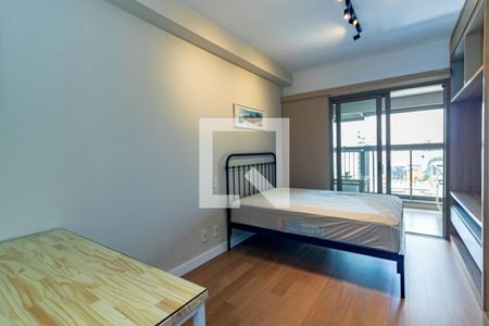 Sala e Quarto de kitnet/studio para alugar com 1 quarto, 29m² em Indianópolis, São Paulo