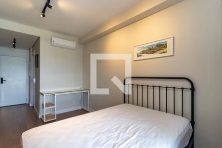 Sala e Quarto de kitnet/studio para alugar com 1 quarto, 29m² em Indianópolis, São Paulo