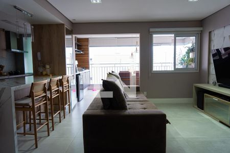 Sala de apartamento à venda com 2 quartos, 90m² em Vila Apiai, Santo André