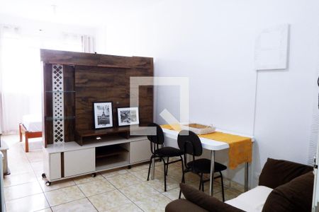 Sala de apartamento para alugar com 1 quarto, 40m² em Itararé, São Vicente