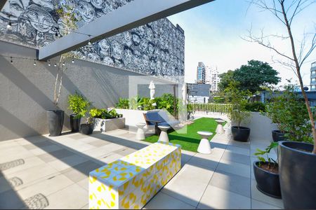 Studio para alugar com 27m², 1 quarto e sem vaga Studio para alugar com 27m², 1 quarto e sem vagaÁrea comum - Churrasqueira
