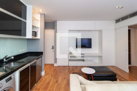 Sala/Cozinha de kitnet/studio para alugar com 1 quarto, 41m² em Chácara Itaim, São Paulo