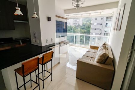 Sala de apartamento para alugar com 1 quarto, 40m² em Vila Andrade, São Paulo