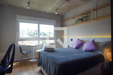 Sala _Quarto  de apartamento para alugar com 1 quarto, 20m² em Santa Cecília, Porto Alegre