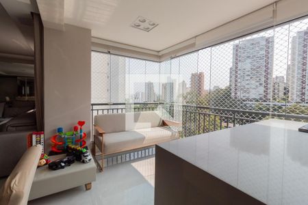 Varanda da Sala de apartamento para alugar com 3 quartos, 129m² em Jardim Caboré, São Paulo