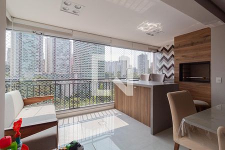 Varanda da Sala de apartamento para alugar com 3 quartos, 129m² em Jardim Caboré, São Paulo