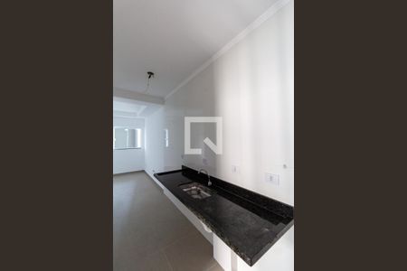 Sala e Cozinha Integrada  de apartamento à venda com 1 quarto, 32m² em Cidade Antônio Estêvão de Carvalho, São Paulo
