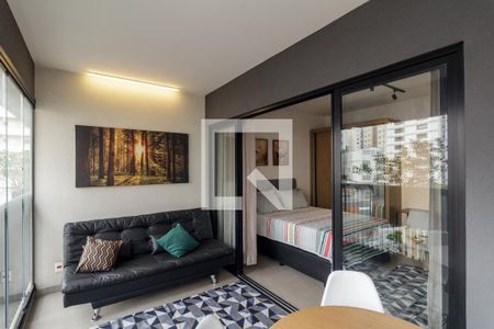 Varanda do Studio de kitnet/studio à venda com 1 quarto, 34m² em Vila Buarque, São Paulo