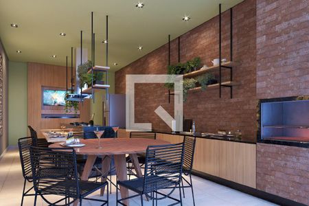 Área gourmet de apartamento à venda com 2 quartos, 58m² em Nova Suíça, Belo Horizonte