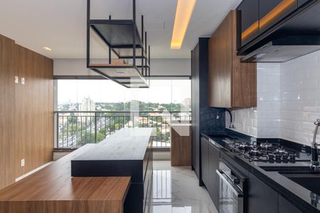 Sala e Cozinha de apartamento para alugar com 2 quartos, 68m² em Indianópolis, São Paulo