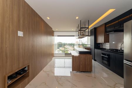 Sala e Cozinha de apartamento para alugar com 2 quartos, 68m² em Indianópolis, São Paulo