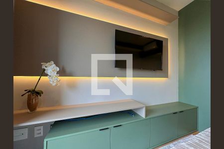 Detalhe Quarto de kitnet/studio para alugar com 0 quarto, 23m² em Brooklin Paulista, São Paulo