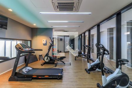 Apartamento para alugar com 33m², 1 quarto e 1 vaga Apartamento para alugar com 33m², 1 quarto e 1 vagaÁrea comum - Academia