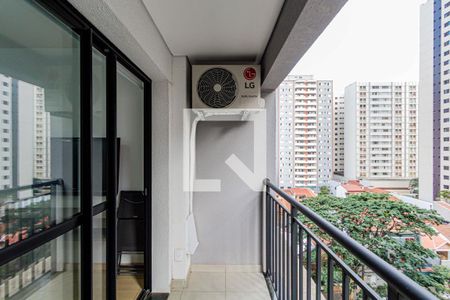 Varanda da Sala/cozinha de apartamento para alugar com 1 quarto, 32m² em Pompeia, São Paulo