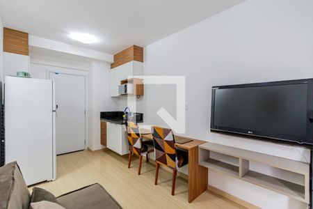 Sala/cozinha de apartamento para alugar com 1 quarto, 32m² em Pompeia, São Paulo