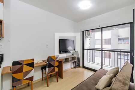 Sala/cozinha de apartamento para alugar com 1 quarto, 32m² em Pompeia, São Paulo