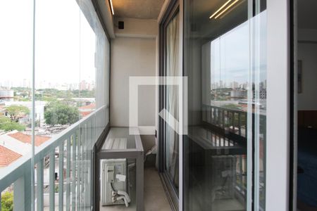 Sacada de kitnet/studio para alugar com 1 quarto, 25m² em Indianópolis, São Paulo
