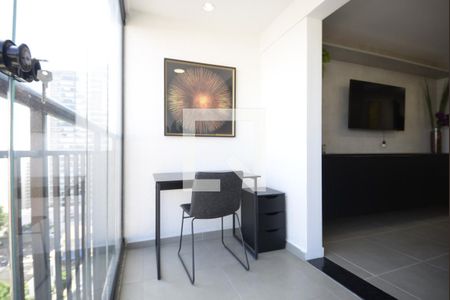 Studio à venda com 28m², 1 quarto e sem vagaVaranda