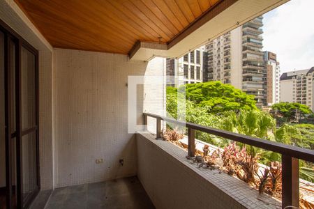 Varanda da Sala de apartamento para alugar com 3 quartos, 164m² em Vila Nova Conceição, São Paulo
