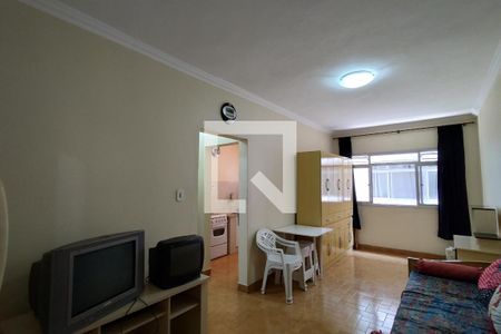 Sala  de kitnet/studio para alugar com 1 quarto, 36m² em Canto do Forte, Praia Grande