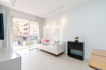 Sala de apartamento para alugar com 1 quarto, 50m² em Brooklin, São Paulo